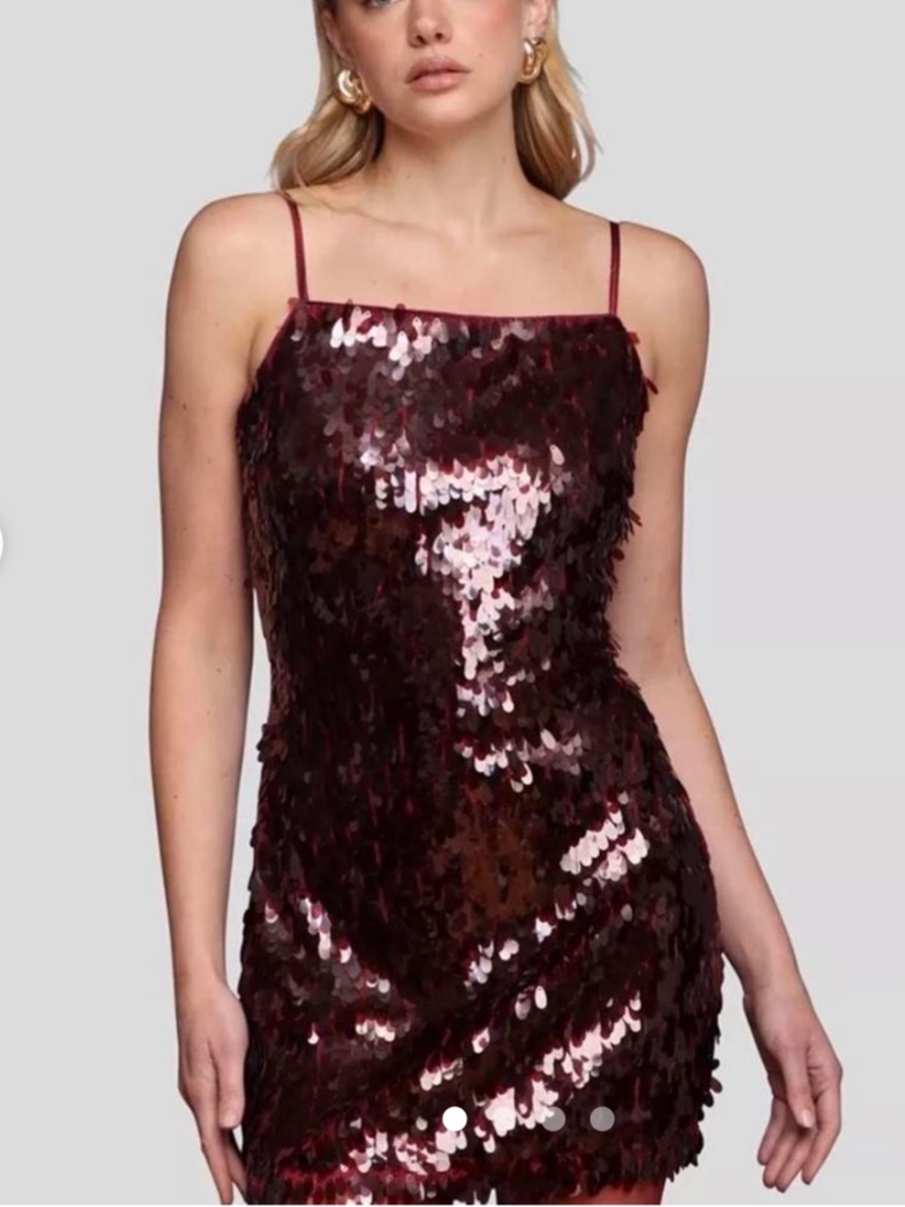 Wild Fable Sequin Slip Mini Dress - Burgundy. Sz XS.